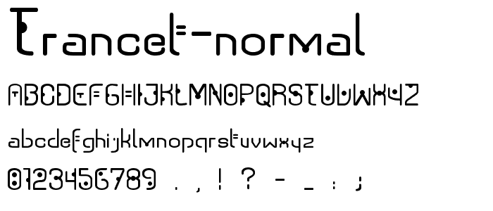 Trancet Normal font