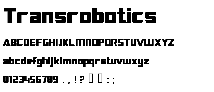 TransRobotics font