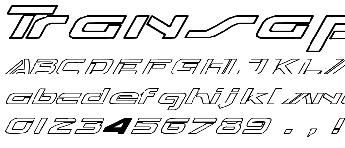 Transaparent font