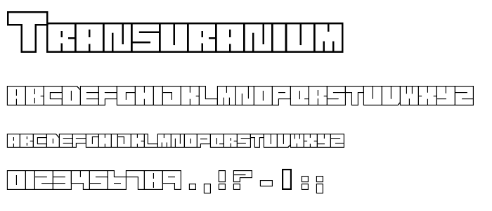 Transuranium font