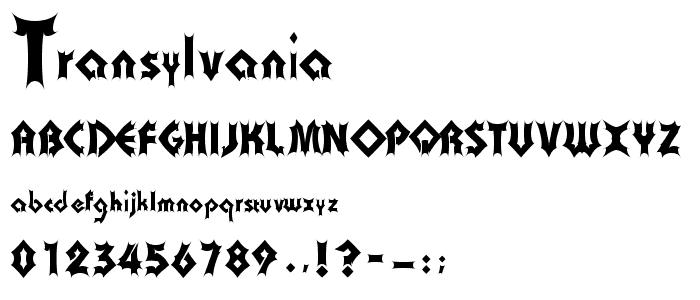 Transylvania font