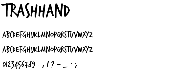 TrashHand font