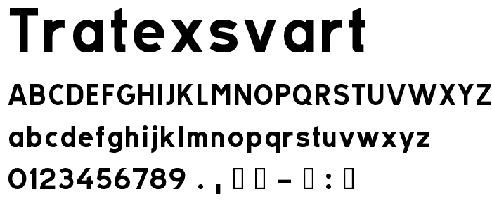 TratexSvart font