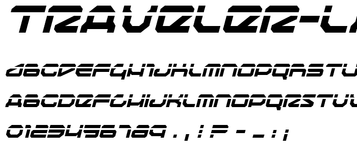 Traveler Laser Italic font