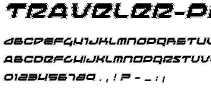 Traveler Pro Italic font