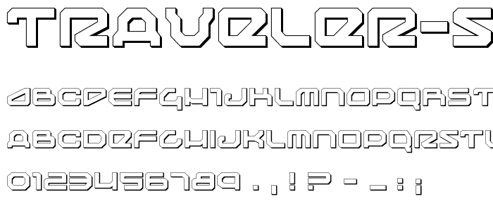 Traveler Shadow font