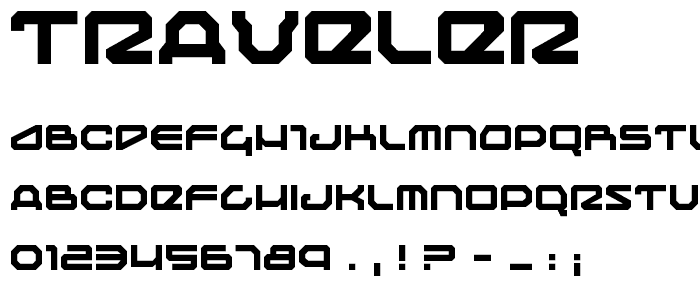 Traveler font