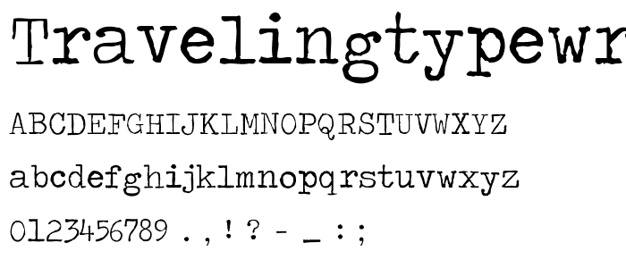 TravelingTypewriter font