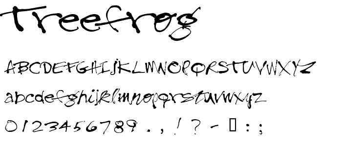 Treefrog font