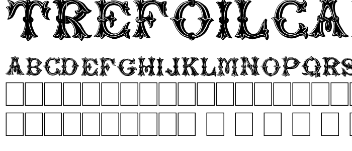 TrefoilCapitals font