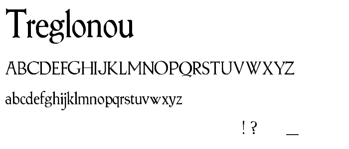 Treglonou font