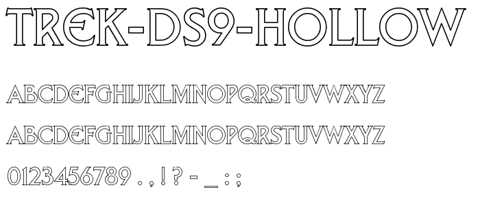 Trek DS9 Hollow font