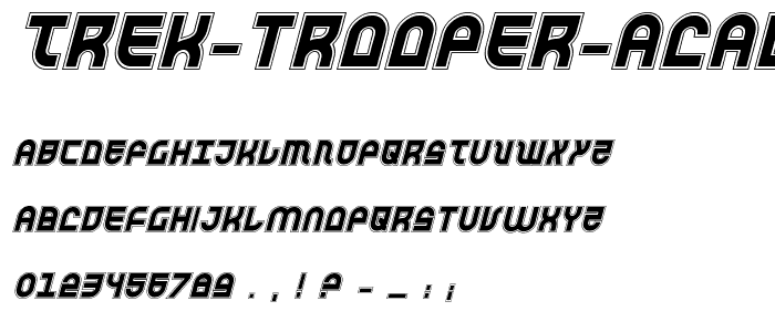 Trek Trooper Academy Italic font