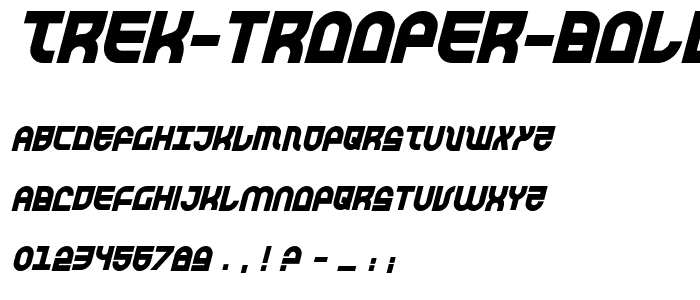 Trek Trooper Bold Italic font