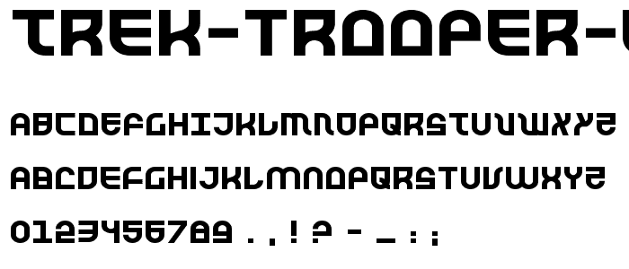 Trek Trooper Expanded font