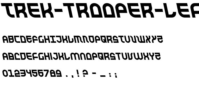 Trek Trooper Leftalic font