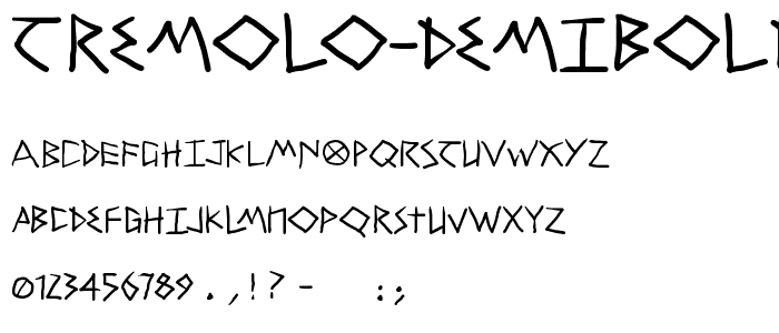 Tremolo-DemiBold font