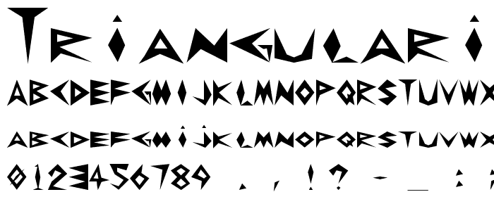 Triangularity font