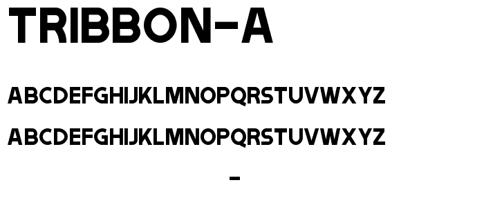 Tribbon A font