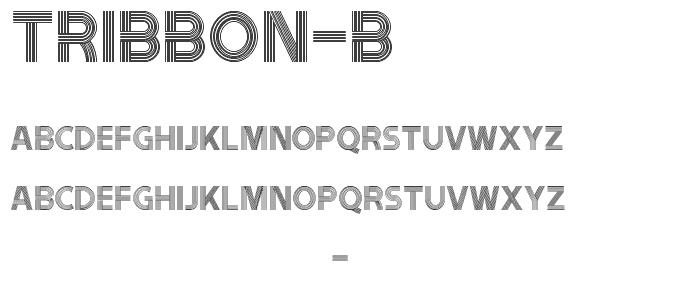 Tribbon B font