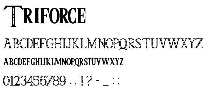 Triforce font