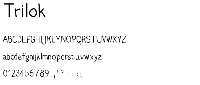 Trilok font