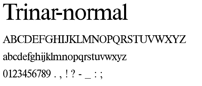 Trinar Normal font