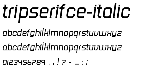 TripSerifCE Italic police