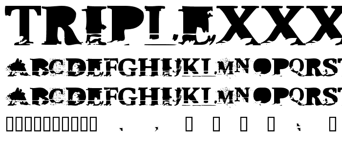 TripleXXX font