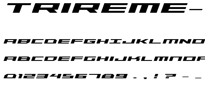 Trireme Bold Italic font