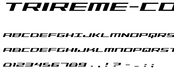 Trireme Condensed Italic font