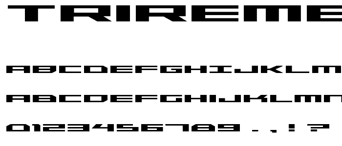 Trireme Expanded Bold font
