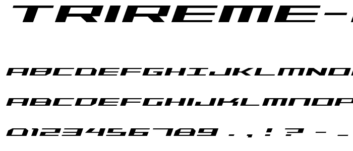 Trireme Italic font
