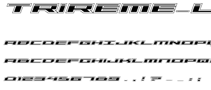 Trireme Laser Academy Italic font
