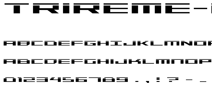 Trireme Laser font
