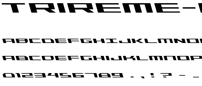 Trireme Leftalic font