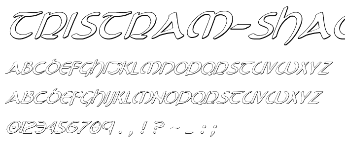 Tristram Shadow Italic font