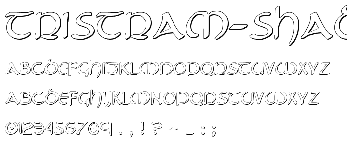 Tristram Shadow font