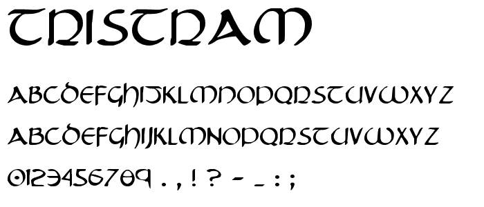 Tristram font