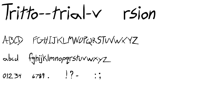 Tritto Trial Version font