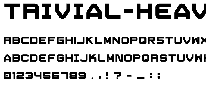 Trivial Heavy font