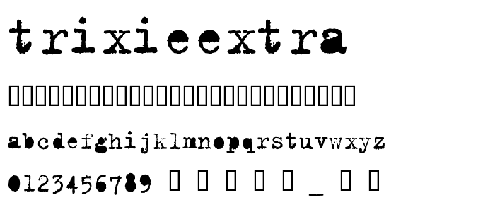 TrixieExtra font