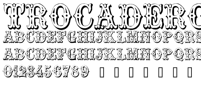 Trocadero font