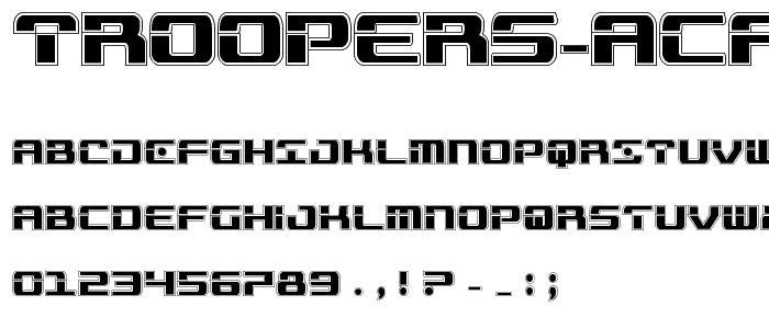 Troopers Academy Condensed font