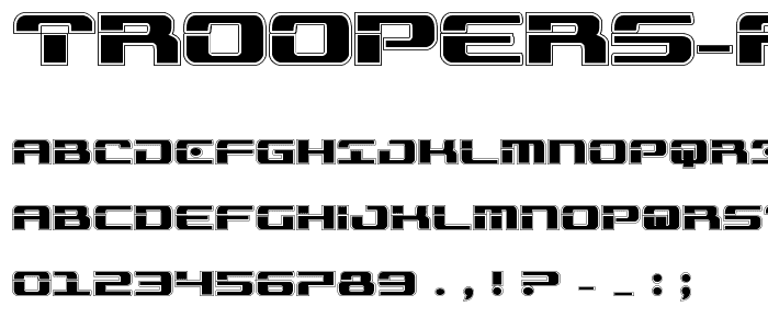 Troopers Academy Regular font