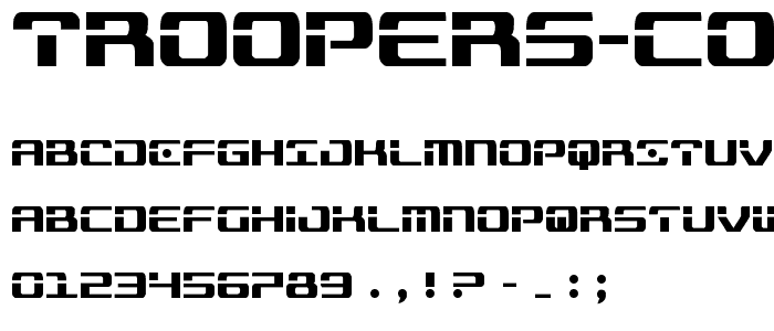 Troopers Condensed font