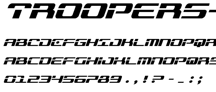 Troopers Italic font
