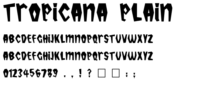 Tropicana Plain font