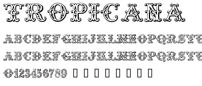 Tropicana font