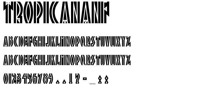 TropicanaNF font